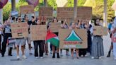 Tres marchas confluyen en la plaza de la Merced de Murcia en apoyo al pueblo palestino