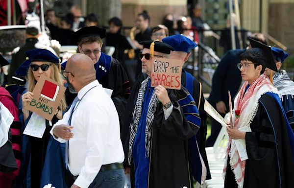 Yale graduates stage pro-Palestinian walkout of commencement