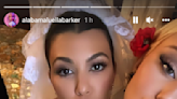 Kourtney Kardashian reveals dress, Virgin Mary train in new wedding photos: 'Happily ever after'