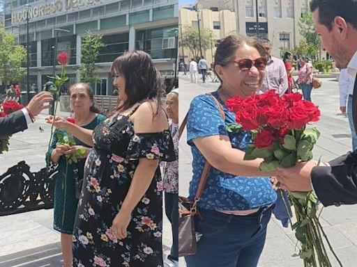 Brindó Felipe González flores a las madres en el 10 de mayo
