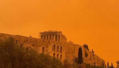 雅典城遭撒哈拉沙塵侵襲 天色昏黃遮蔽衛城地標 - 鏡週刊 Mirror Media