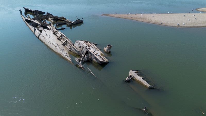 Drought-hit Danube River reveals scuttled German World War II ships | CNN