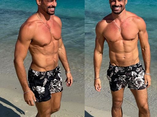 Cauã Reymond mostra abdômen trincado em praia da Itália e amigo famoso comenta: 'Mamma mia'