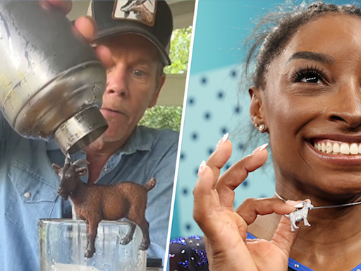 Kevin Bacon makes Simone Biles-inspired cocktail that has spot-on 'secret ingredient'