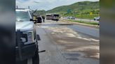 Westbound C-470 reopens after semi ruptures fuel tank