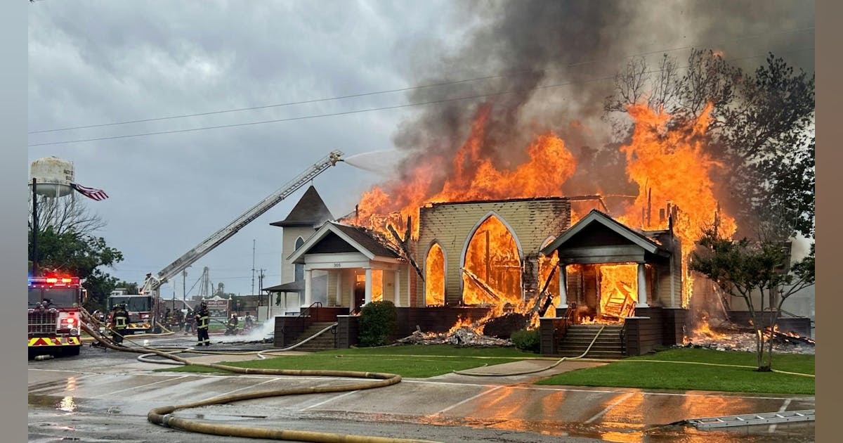 Photos: Blaze Destroys Historic Church in Royse City, TX