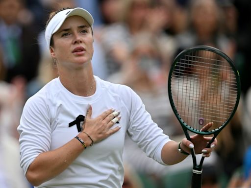 Svitolina wears black ribbon at Wimbledon after Ukraine hospital attack