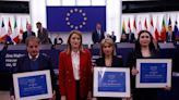 EU remembers Iranian woman who died in custody at awarding of Sakharov human rights prize