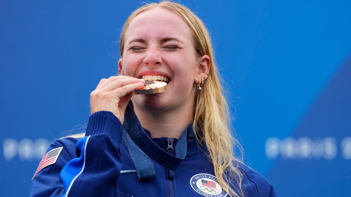 NC native Evy Leibfarth wins bronze medal in women's canoe slalom final