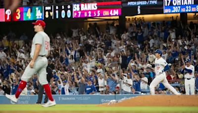 Phillies’ slide continues with 7th loss in 8 games as the Dodgers pounce on Aaron Nola’s mistakes