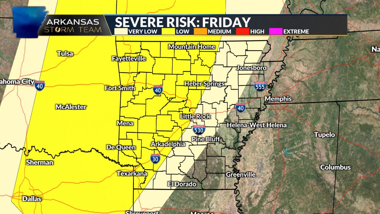 Arkansas Storm Team Blog: Severe weather chances Friday through the weekend