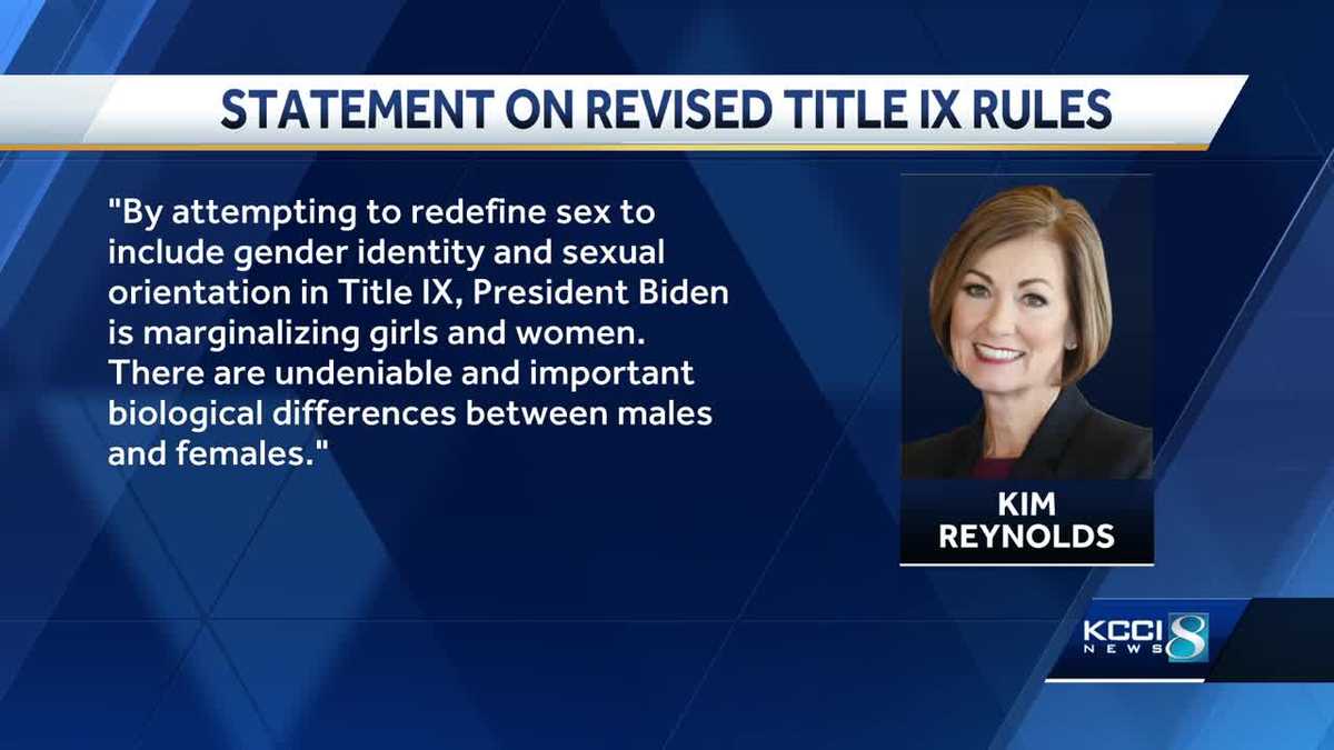 Iowa Gov. Kim Reynolds calls Biden's Title IX rules 'outrageous'