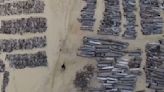 Guerra Rusia-Ucrania: Ucrania mostró imágenes del “cementerio de misiles rusos” con más de 5000 explosivos abandonados