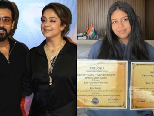 Suriya, Jyotika ‘incredibly proud’ of daughter Diya's documentary on female gaffers in film industry