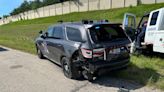 'Distracted driver' slams into the back of a Michigan State Police trooper tending to an earlier crash on US 131 near I-94