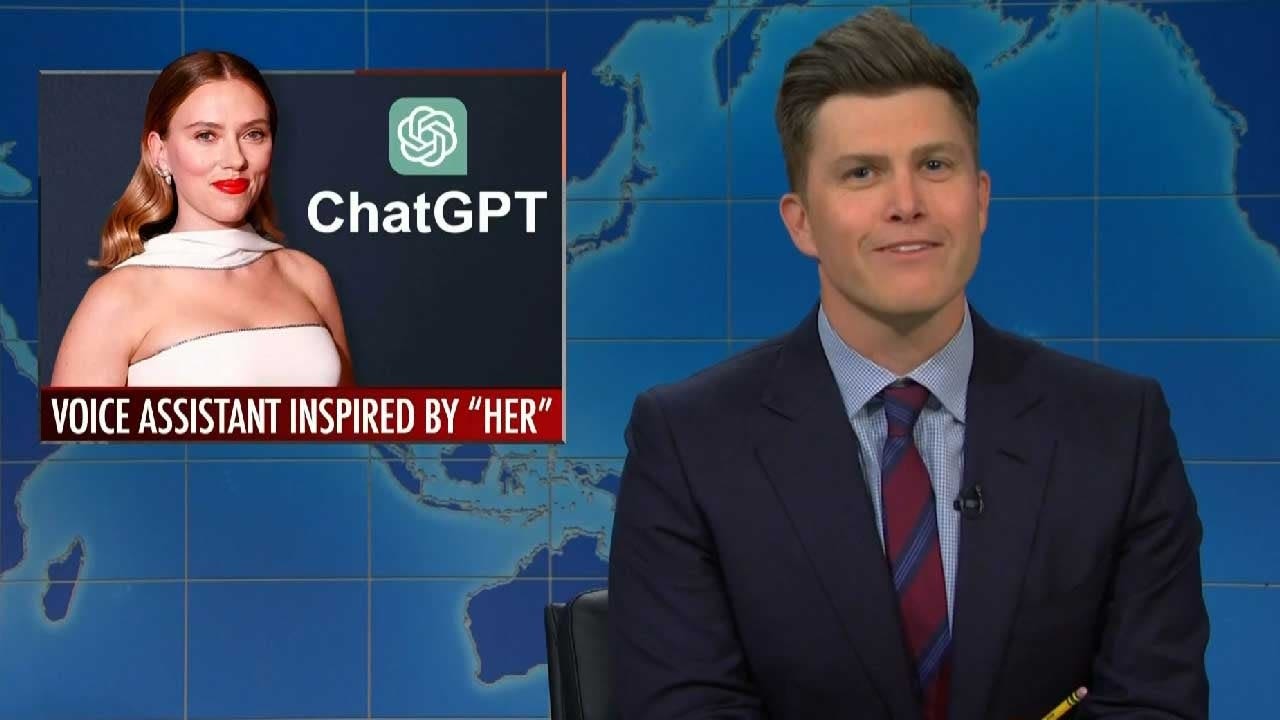Colin Jost Tricked Into Joking About Wife Scarlett Johansson by Michael Che on 'Weekend Update'