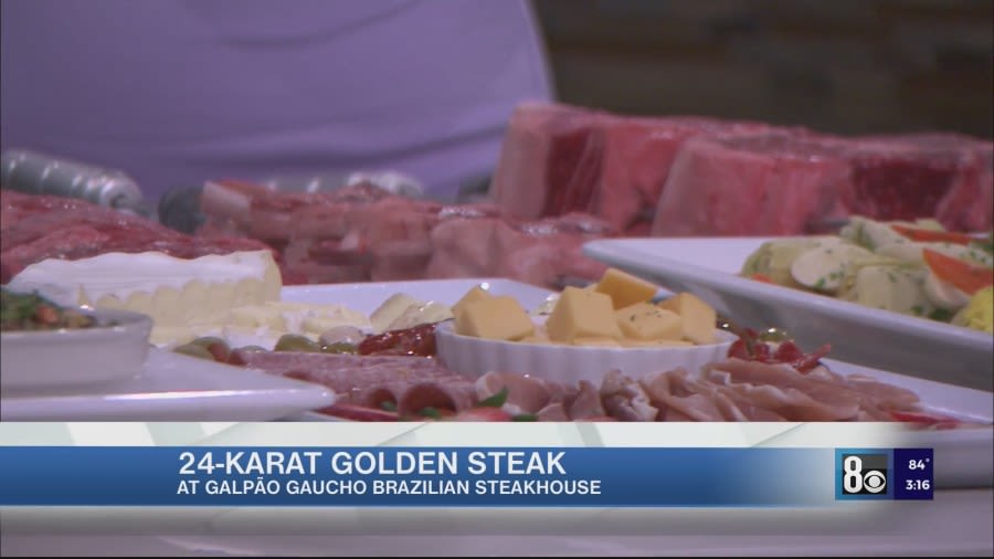 24-Karat Golden Steak at Galpao Gaucho Brazilian Steakhouse