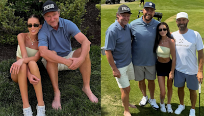 Wayne Gretzky golfs barefoot with daughter Paulina Gretzky — and Travis Kelce — for Father's Day: 'Gretzky with the no shoes policy'