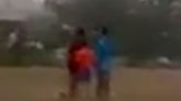 Terrifying moment children struck by lightning on beach