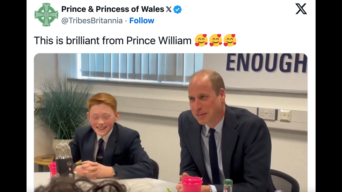 Prince William shares the hysterical ‘knock knock joke’ Princess Charlotte is telling everyone