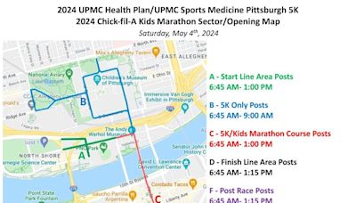 Pittsburgh Marathon 2024: When, where roads will close throughout the weekend