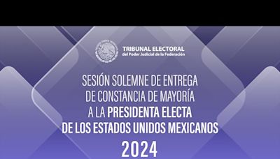 Sheinbaum recibe constancia como presidenta electa; "no defraudaré"