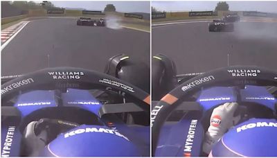 New footage shows Albon's view of Lewis Hamilton & Max Verstappen's crash in Hungary - it's crazy