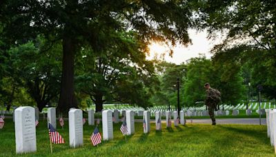 Photos: Soldiers honor fallen with 260,000 flags at Arlington National Cemetery | ARLnow.com