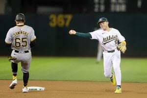 Pirates held to 2 hits, 1 after 1st inning in loss to A’s