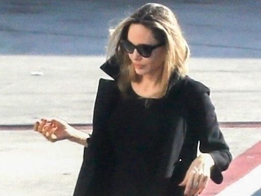 Angelina Jolie’s Latest Airport Look Includes Louboutin Espadrille Platforms