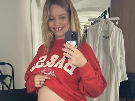 Georgia May Jagger displays her growing baby bump in sweet snaps