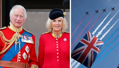 RAF Red Arrows flypast route mapped for Charles's second Trooping the Colour