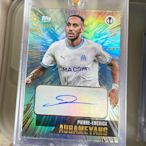 2023/24 Topps UEFA Club Competitions Gold UCC Marseille Aubameyang 簽名卡 藍 限量49張