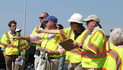 Is land from Pell ramp realignment developable? Newport officials get a first hand look