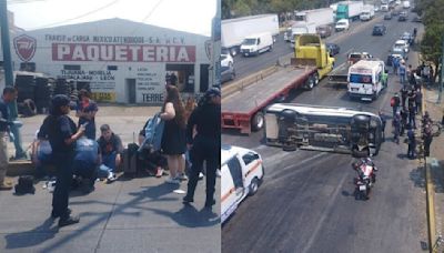 Tráiler choca contra camioneta con estudiantes de Monterrey en Tlalnepantla