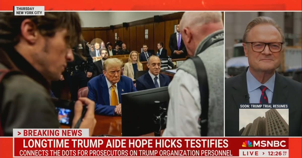 MSNBC’s O’Donnell Says Trump Stared Him Down in Court With ‘Intimidating Look’: ‘It Was Just a Crazy Face’