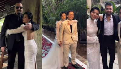 Boda de Ángela Aguilar y Nodal amigo de cantantes publica video del evento