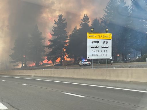 Fast moving brush fire reported near Davis Creek in Washoe Valley