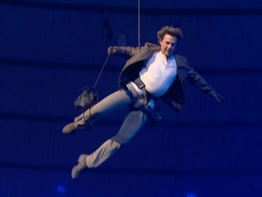 Tom Cruise divides Olympics fans with dramatic stunt at closing ceremony