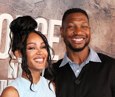 Jonathan Majors kisses Meagan Good at Divorce In The Black premiere