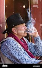 cowboy smoking, wildwest, Oregon, USA Stock Photo - Alamy