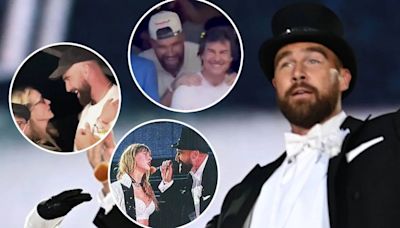 Travis Kelce compartió su experiencia rodeado de celebridades y subiendo al escenario con Taylor Swift en el Eras Tour