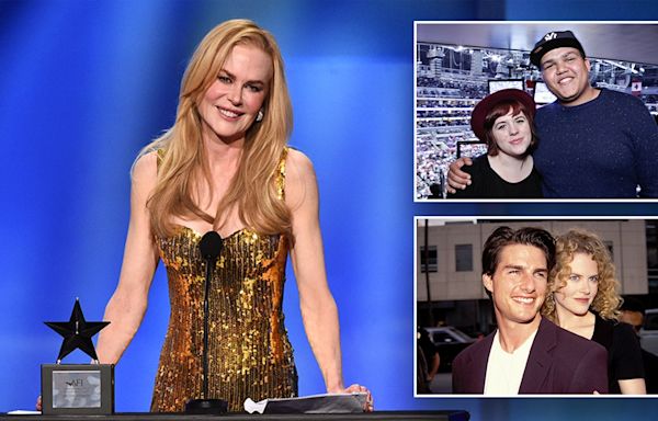 Nicole Kidman's kids with Tom Cruise skip her big night, as she seems to reference marriage to 'Top Gun' star