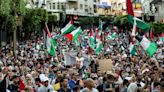 Moroccans march in pro-Palestinian rally