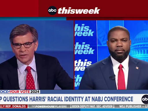 George Stephanopoulos repeatedly presses Rep. Byron Donalds on VP Harris' racial identity in heated exchange