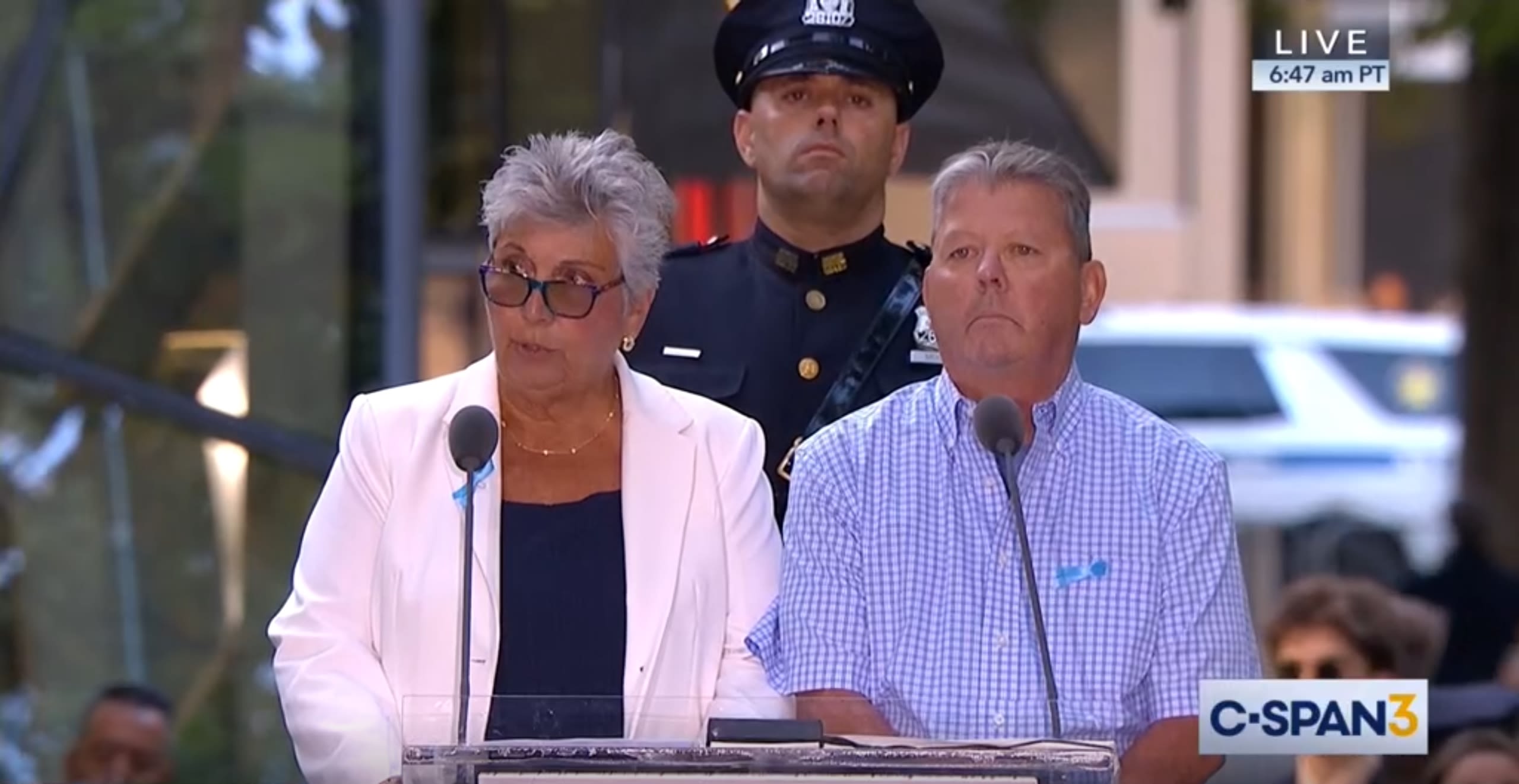 9/11 Widow of Deceased Fire Chief Calls Out Biden During Memorial Ceremony