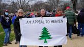 Outside Supreme Court justice’s home, a Revolution-era flag, now a call for Christian nationalism