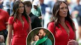 Paulina Gretzky stuns in vibrant red dress at 2024 Masters as Dustin Johnson seeks second green jacket