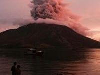 Mount Ruang erupted more than half a dozen times this month