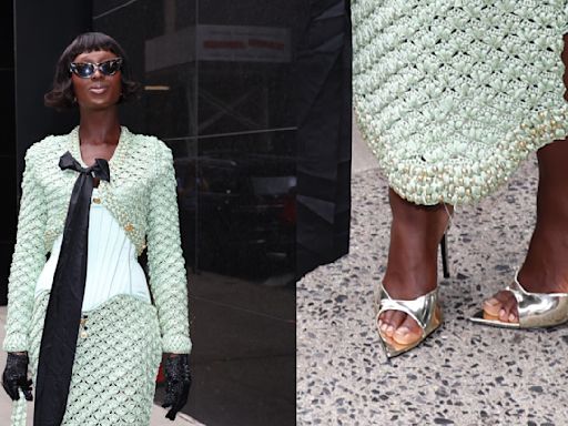 Jodie Turner-Smith Talks ‘The Acolyte’ in Dazzling Metallic Mules on ‘Good Morning America’